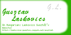 gusztav laskovics business card